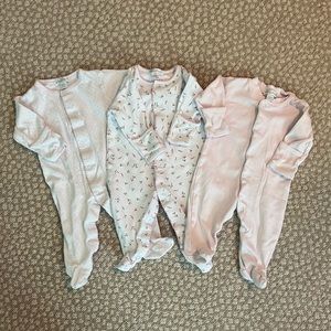 Kissy Kissy set of 3 pink girls onesies